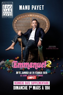 Affiche de Manu Payet dans Emmanuel 2