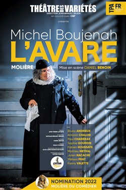 Affiche de L'avare | avec Michel Boujenah