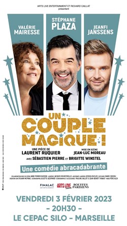Affiche de Un couple magique ! | Avec Stéphane Plaza, Jeanfi Janssens et Valérie Mairesse