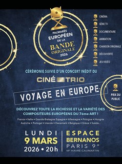 Affiche de Palmarès Européen de la Musique de Film et concert : Voyage en Europe
