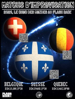 Affiche de Match d'Improvisation théâtrale : Toulouse vs Québec