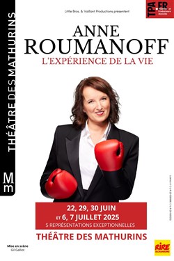 Affiche de Anne Roumanoff dans L'expérience de la vie