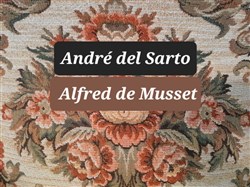 Affiche de André del Sarto, drame d'Alfred de Musset, lecture par Patricia Mesplie et Bertrand Simon.