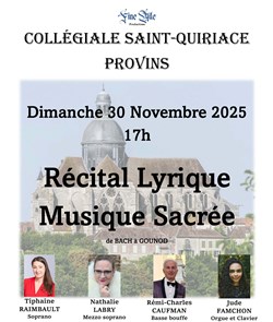 Affiche de Récital Lyrique Musique Sacrée