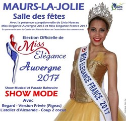 Affiche de Election Miss Elegance Auvergne 2017
