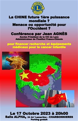 Affiche de La Chine 1ère puissance mondiale : menace ou opportunité pour l'Occident ? | conférence