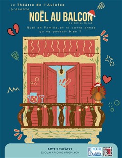 Affiche de Noël au balcon