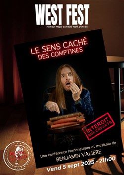 Affiche de Benjamin Valière dans Le sens caché des comptines | West Fest
