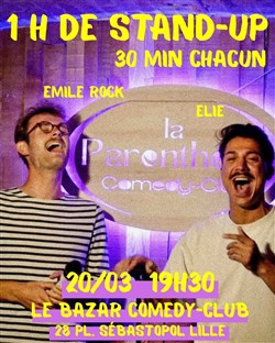 Affiche de 1h de Stand Up avec Émile & Elie