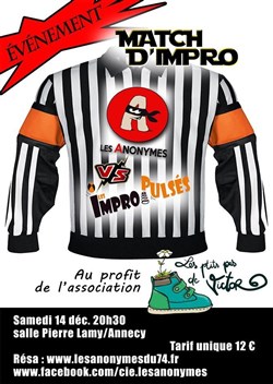 Affiche de Match d'improvisation théâtrale : Les Anonymes rencontrent les Impropulsés