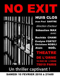Affiche de No Exit ou Huis Clos | de Jean-Paul Sartre