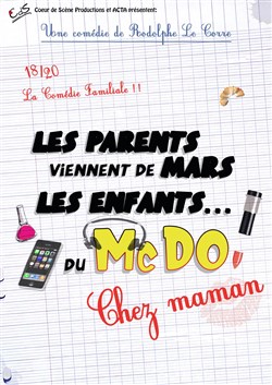 Affiche de Les parents viennent de mars les enfants du macdo, chez maman