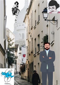 Affiche de Une disparition à Montmartre : un jeu de piste en autonomie à télécharger | par Balade-toi