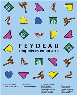 Affiche de Feydeau cinq pièces en un acte