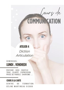 Affiche de Atelier Communication 4 : Diction, articulation et précision du mot