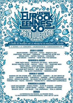 Affiche de Les Eurockéennes de Belfort 2018