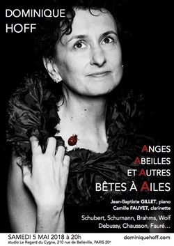 Affiche de Concert Conté de Dominique Hoff : Anges, Abeilles, et autres bêtes à ailes