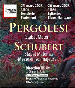 Affiche de Pergolèse / Schubert : Stabat Mater
