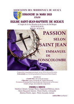 Affiche de Emmanuel de Fonscolombe : Passion selon Saint Jean