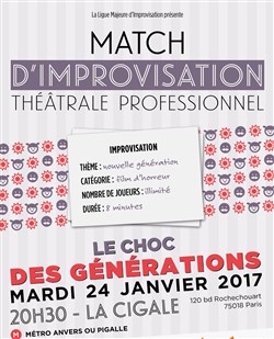 Affiche de Match d'impro professionnel : Le choc des Générations