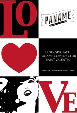 Affiche de Paname Comedy Club spécial Saint Valentin | Dîner-spectacle