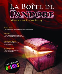 Affiche de La Boîte de Pandore, le spectacle d'impro par le créateur de Colors