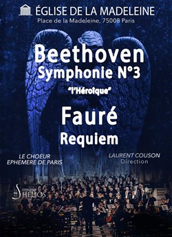 Affiche de Requiem de Fauré, 7ème symphonie de Beethoven