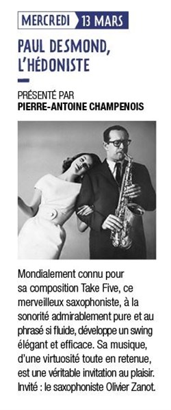 Affiche de Paul Desmond, l'hedoniste
