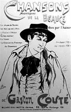 Affiche de Poèmes de Gaston Couté, poète et chansonnier libertaire et antimilitariste