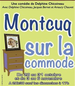 Affiche de Montcuq sur la commode