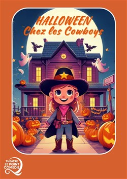 Affiche de Halloween chez les Cow-boys
