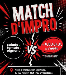 Affiche de Match d'improvisation La B.U.L.L.E. vs Les STO