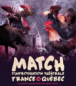 Affiche de Match d'improvisation théâtrale Nantes-LNI Quebec