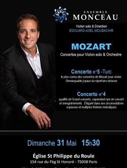 Affiche de Mozart : 2 Concertos n°4 & n°5 - Turc pour Violon et Orchestre