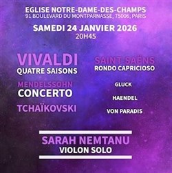 Affiche de Vivaldi Concerto de Mendelssohn Sarah Nemtanu