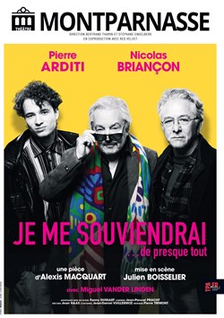 Affiche de Je me souviendrai de presque tout | avec Pierre Arditi
