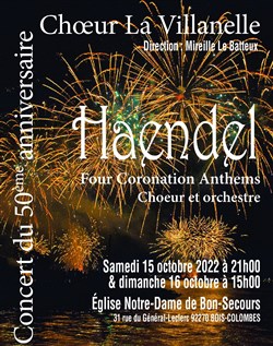 Affiche de Haendel | 50ème Anniversaire Choeur La Villanelle