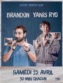 Affiche de 1h de blagues avec Brandon Nacass & Yanis Ryo