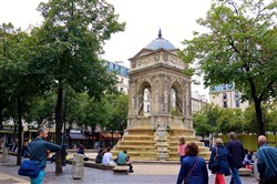 Affiche de Visite guidée : Balade découverte des Halles, de Saint-Eustache et du quartier Montorgueil | par Loetitia Mathou