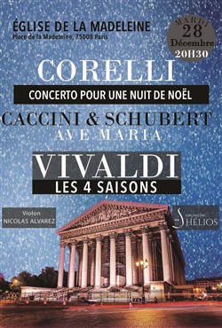 Affiche de Concerto pour une Nuit de Noël de Corelli / Ave Maria de Caccini & Schubert / Les 4 Saisons de Vivaldi