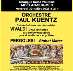 Affiche de Orchestre Paul Kuentz : Vivaldi / Pergolesi | Moëlan sur Mer