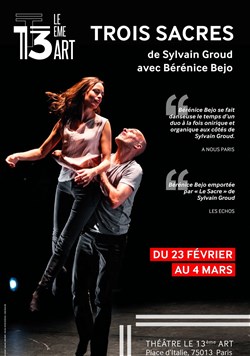 Affiche de Trois Sacres | Avec Bérénice Bejo et Sylvain Groud