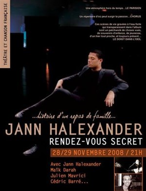 Affiche de Jann Halexander et Maïk Darah : spectacle Rendez-Vous Secret (théâtre et chanson)