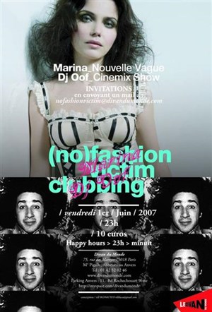 Affiche de (no) fashion victim clubbing invite Romain de I love UFO