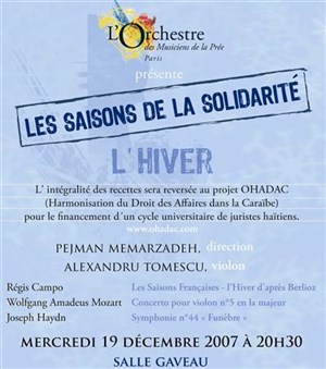 Affiche de L'Hiver des Saisons de la Solidarité