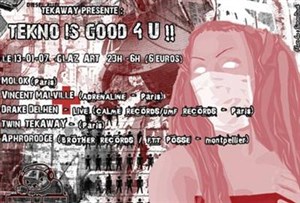Affiche de Takeway présente Tekno is good 4 U