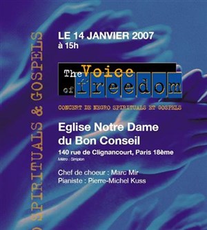 Affiche de The voice of freedom | Eglise Notre Dame du Bon Conseil
