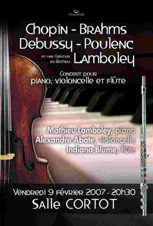 Affiche de Brahms - Chopin - Debussy - Poulenc - Lamboley