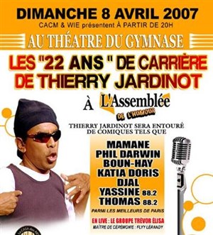 Affiche de Thierry Jardinot à l'assemblée de l'humour