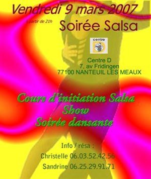 Affiche de Soirée Salsa au Centre D